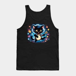 Dancing cat playing banjo Tank Top